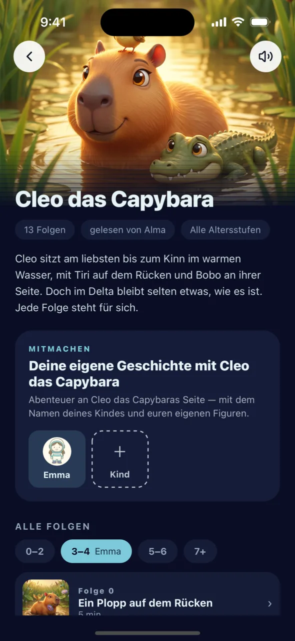 Die Poquito-App: die Serie „Cleo das Capybara“
